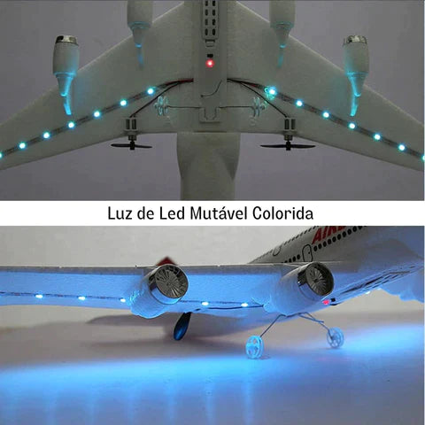 Avião de Controle Remoto Airbus com LED